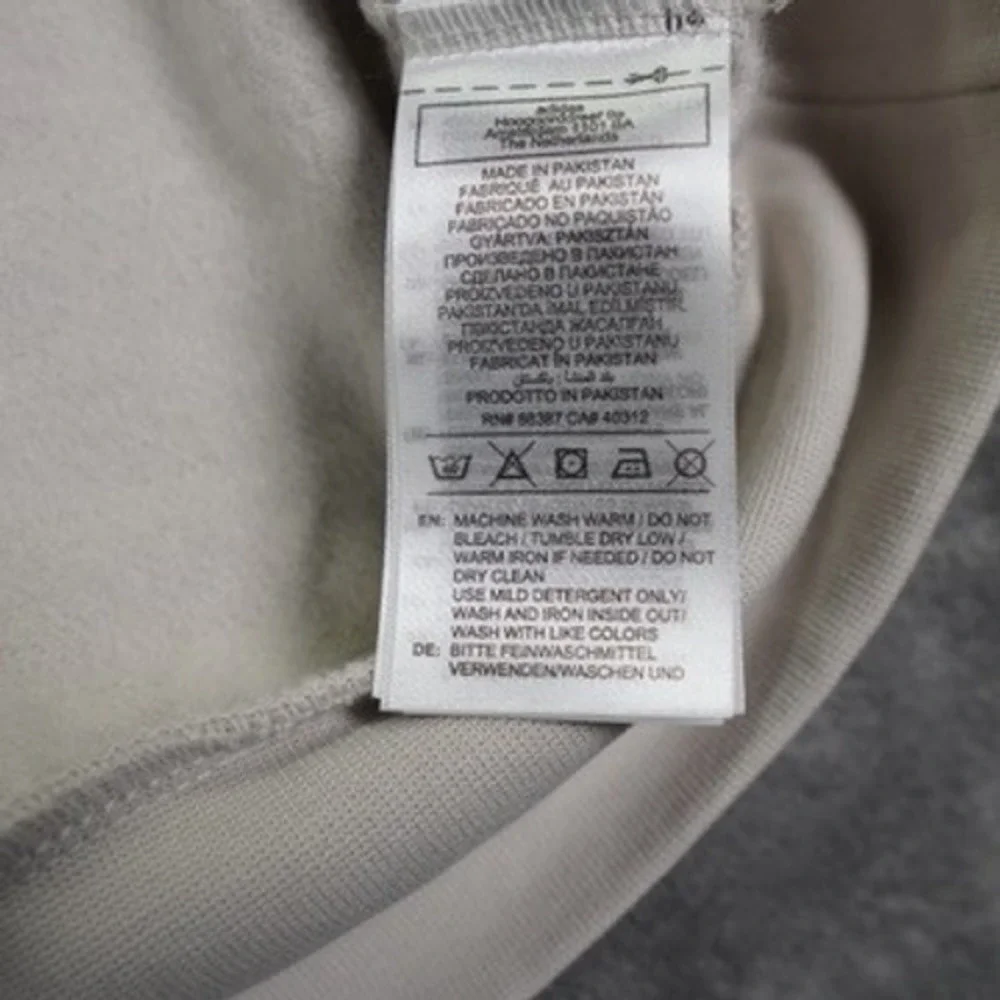 Adidas Hoodie Mens XL Beige M FEELCOZY HD Pullover Logo Fleece New